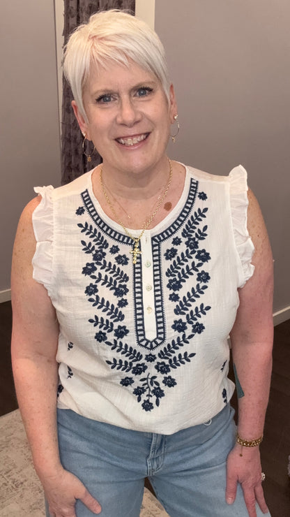 Nicola Top in Egret by Dear John