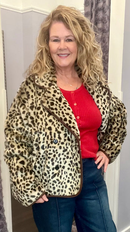 Meadow Faux Fur Jacket by Dear John