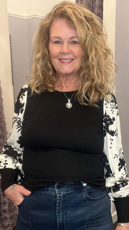 Midnight Bouquet Top