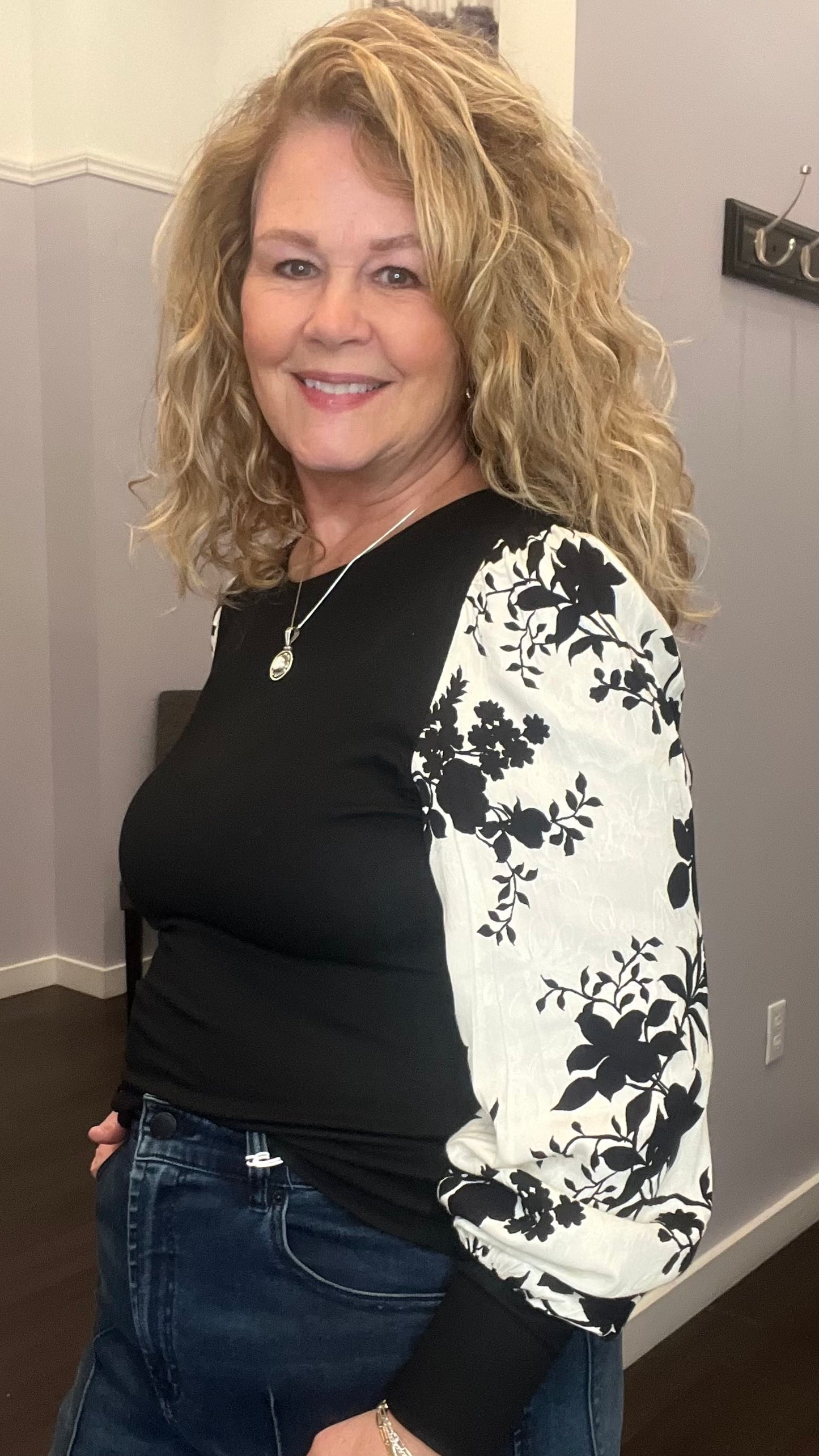 Midnight Bouquet Top