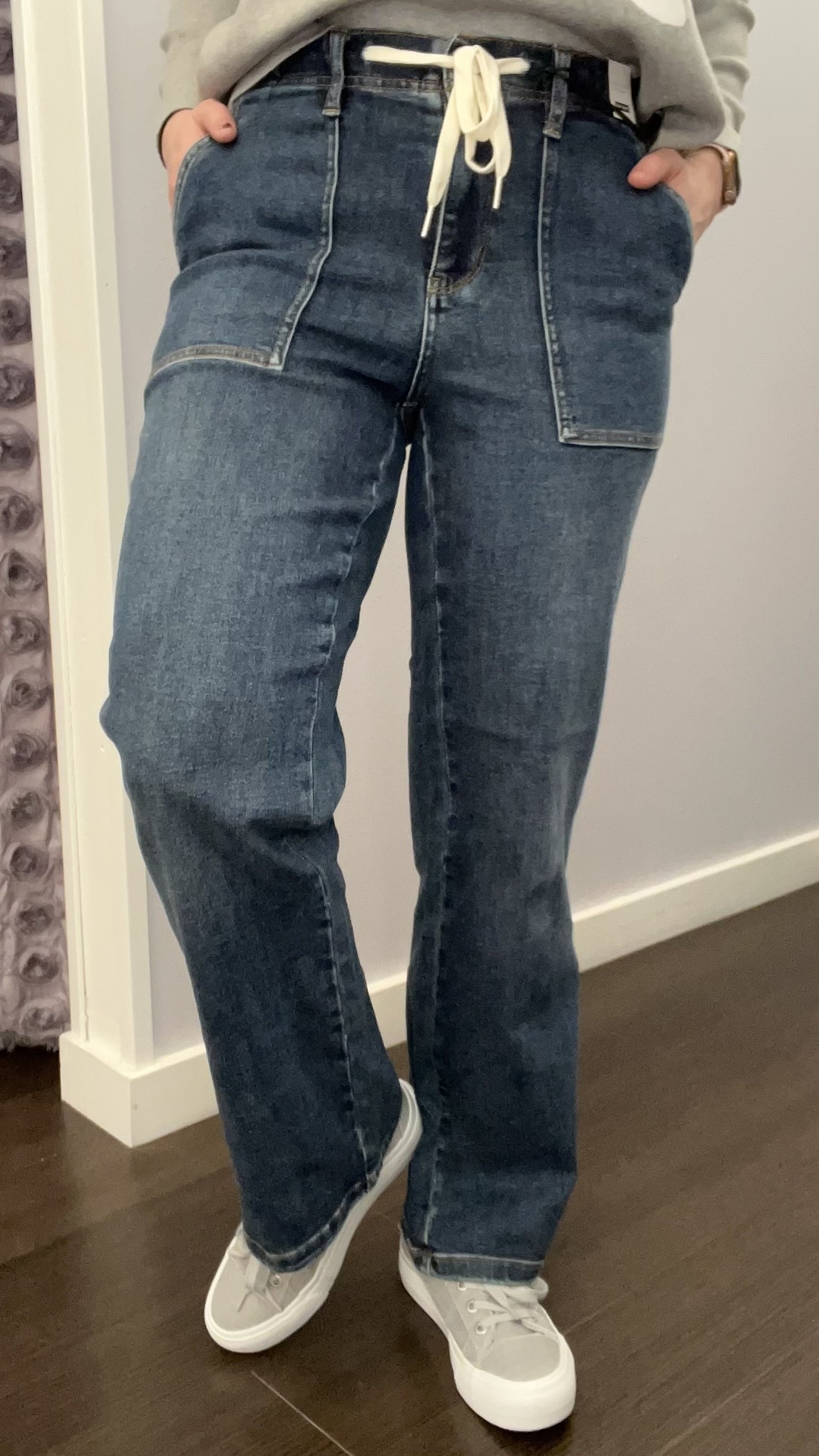 Retro Rebel Drawstring Jeans by Judy Blue