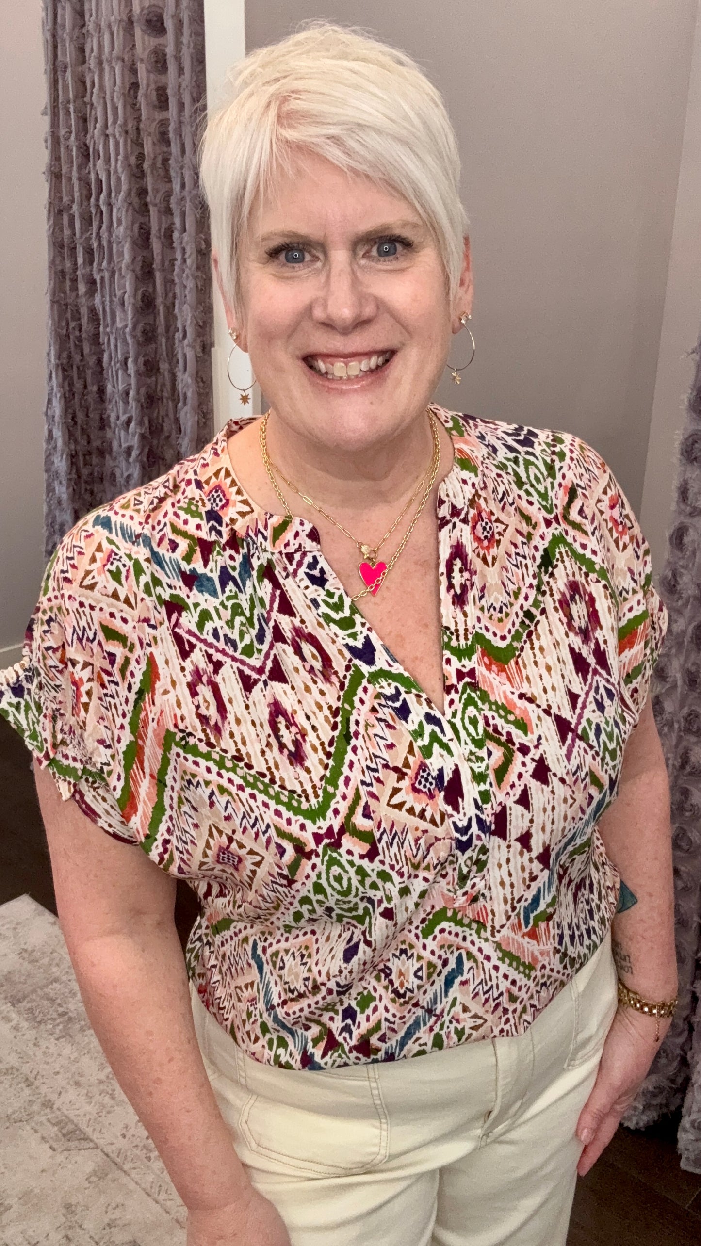 Julia Top in Tropical Ikat by Dear John