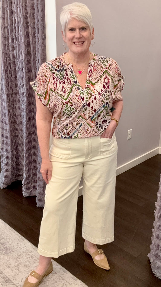 Audrey High Rise Jeans in Ivory by Dear John