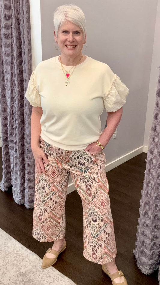 Audrey High Rise Jeans in Tropical Ikat by Dear John