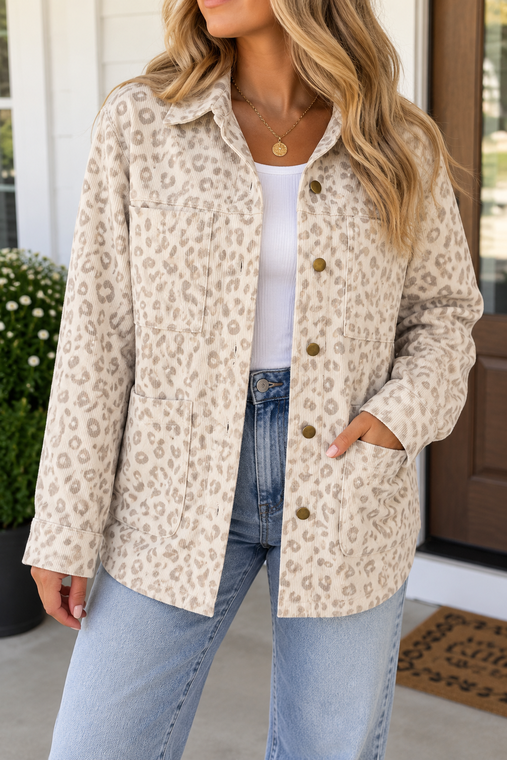 PRE ORDER Neutral Territory Leopard Corduroy Jacket (ETA 11/15)