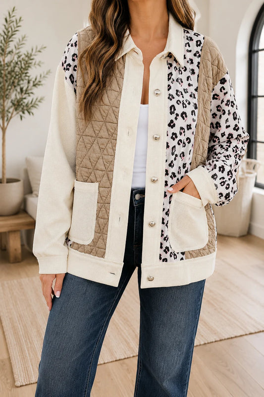PRE ORDER Khaki Leopard Jacket