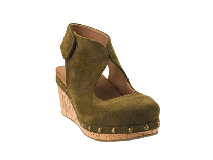 Oh It's You Wedges in Moss by Corkys Footwear