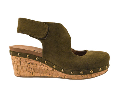 Oh It's You Wedges in Moss by Corkys Footwear