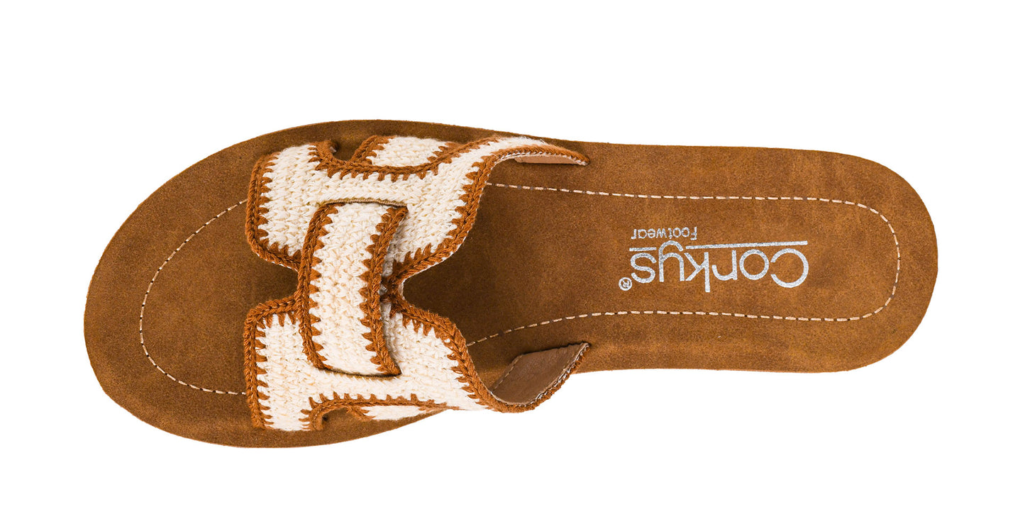 On The Edge Sandals in Tan Combo by Corkys Footwear