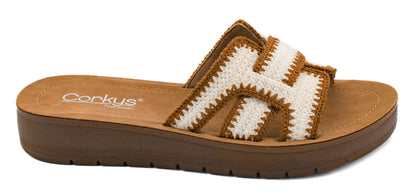 On The Edge Sandals in Tan Combo by Corkys Footwear