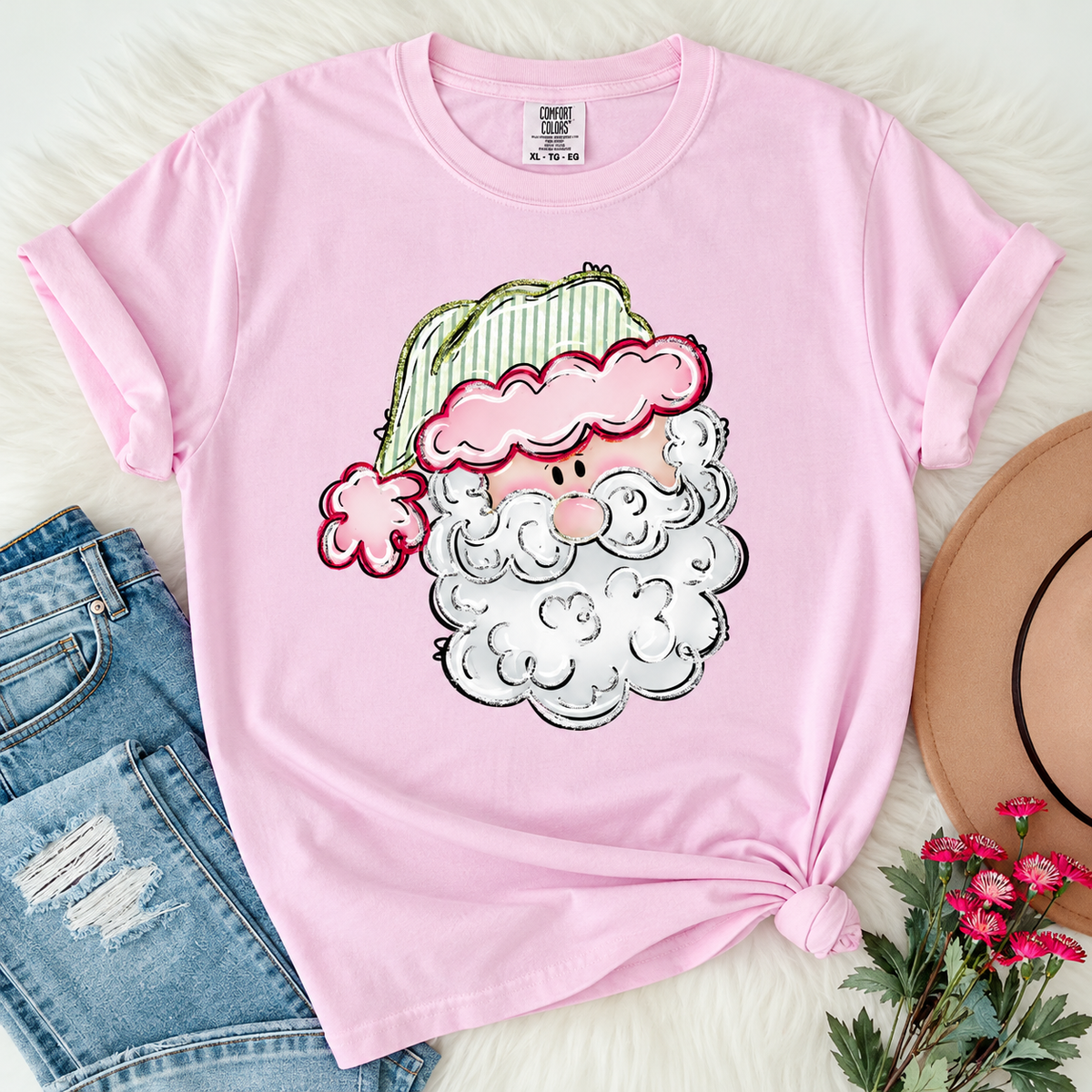 PRE ORDER Retro Santa Tee (ETA 10/31)