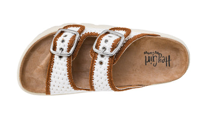 Rumor Has It Sandals in Ivory/Tan by Corkys Footwear
