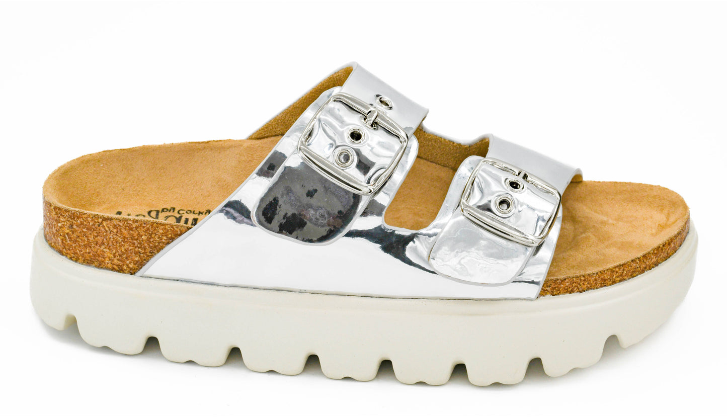 Rumor Has It in Silver Mirror by Corkys Footwear