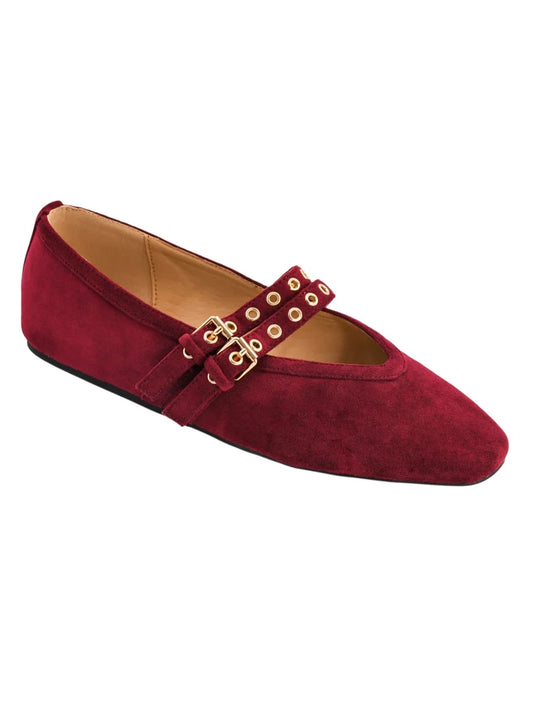 All Eyes On Me Ballet Flats in Cranberry by Corkys Footwear
