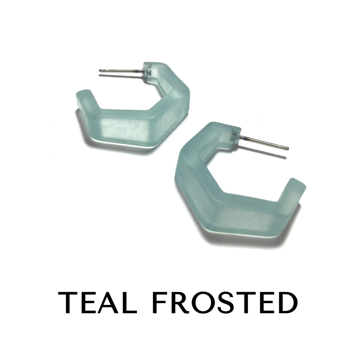 Tapered Hex Hoop Earrings