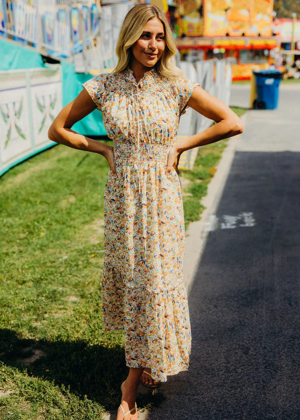 The Teddi Dress in Mosaic Bloom
