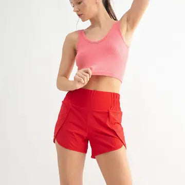 Ribbed Seamless Cropped Tank Top by Mono B