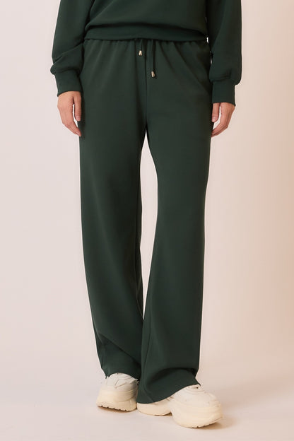 Wide Leg Sweatpants with Elastic Waistband