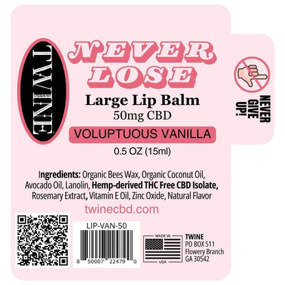 Vanilla CBD Never Lose Large Lip Balm