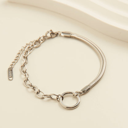 Narelle Waterproof Cable & Snake Chain Bracelet