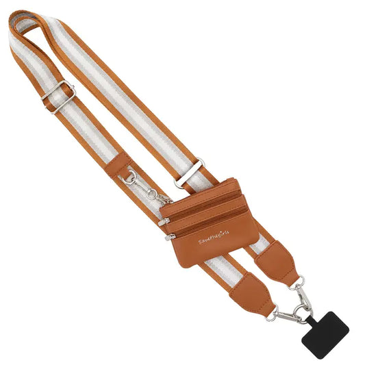 Save The Girls Clip & Go Strap with Pouch - Stripe Collection
