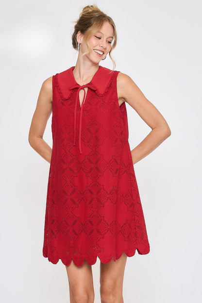 Scarlet Eyelet Dress