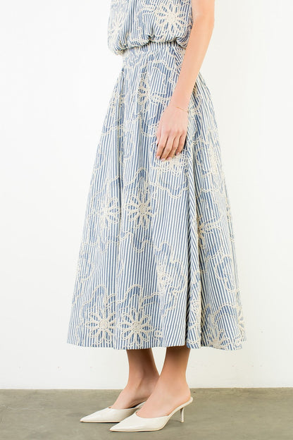 Full Bloom Midi Skirt by THML
