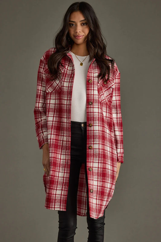 Peppermint Plaid Shacket