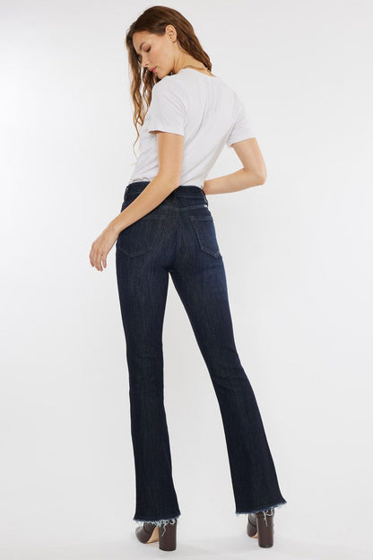 Jaelyn High Rise Exposed Button Bootcut