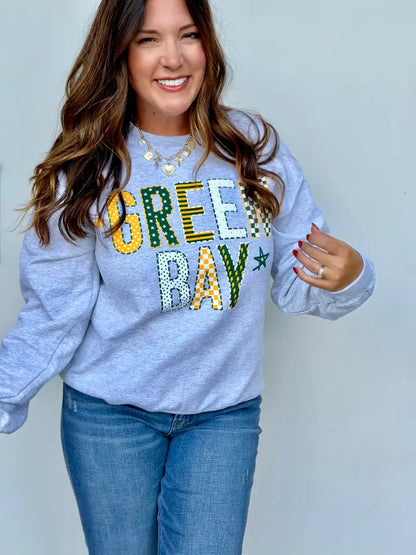 PRE ORDER Green Bay Patchwork Spirit Sweatshirt