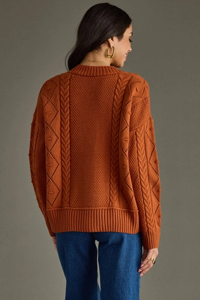 Rust Button Up Cardigan