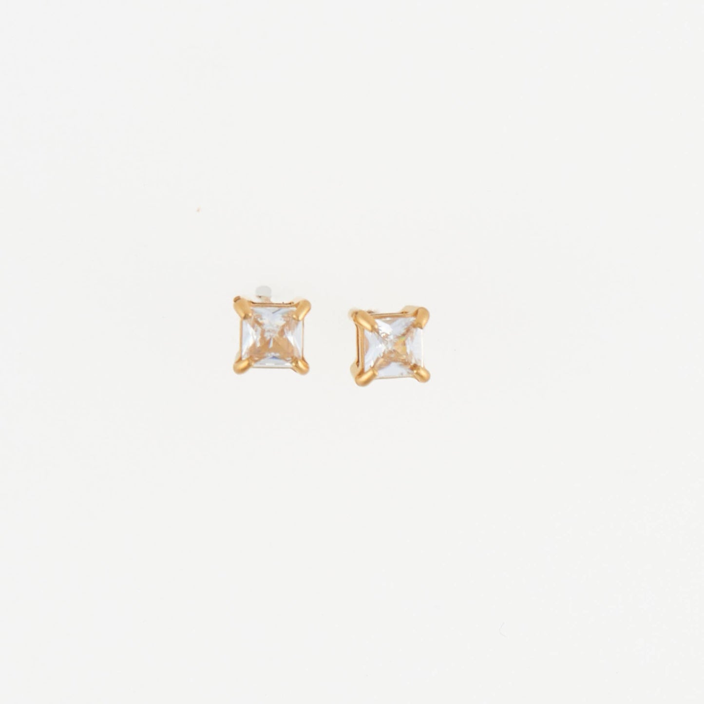 Narelle Waterproof 5mm Square Cubic Zirconia Stud Earrings
