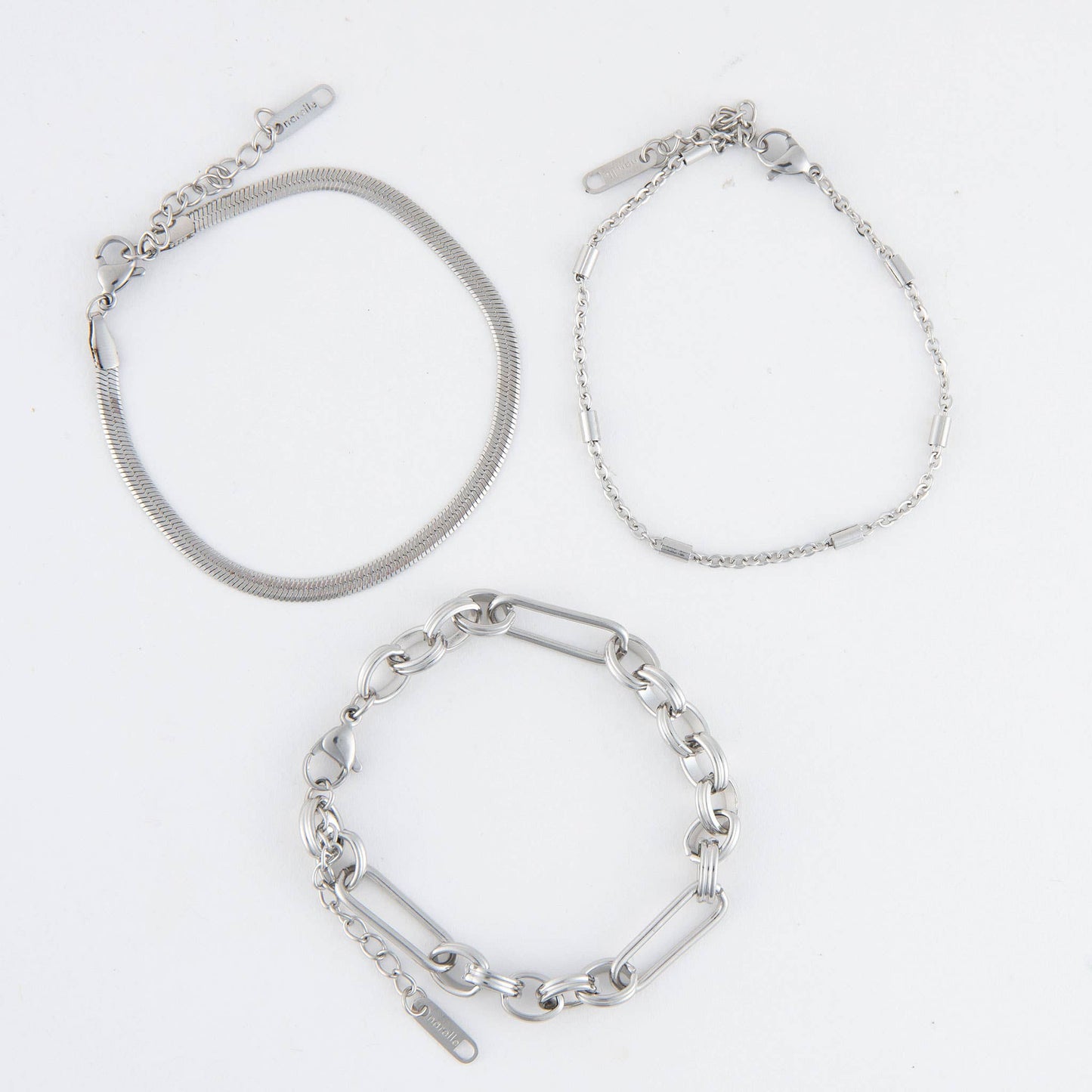Narelle Waterproof Snake Chain Trio Bracelet Set