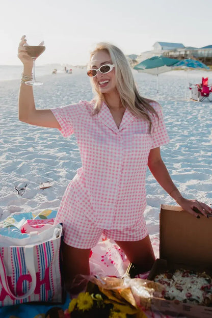 PRE-ORDER Pink Picnic Pajama Set (ETA Mid May)