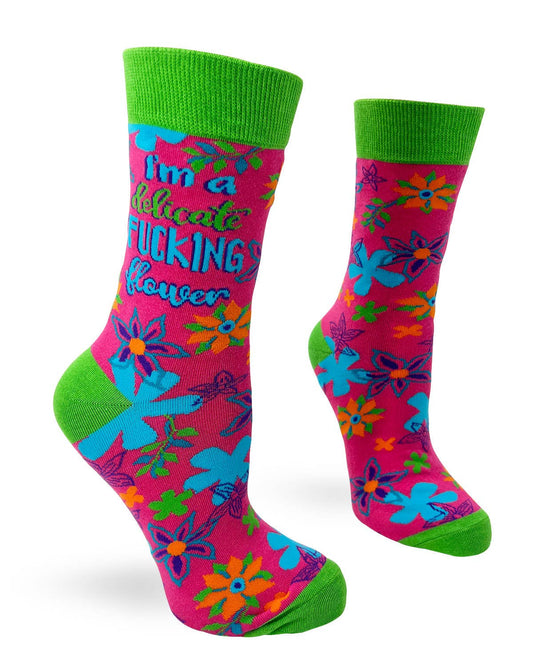 I'm a Delicate F..king Flower Women's Crew Socks