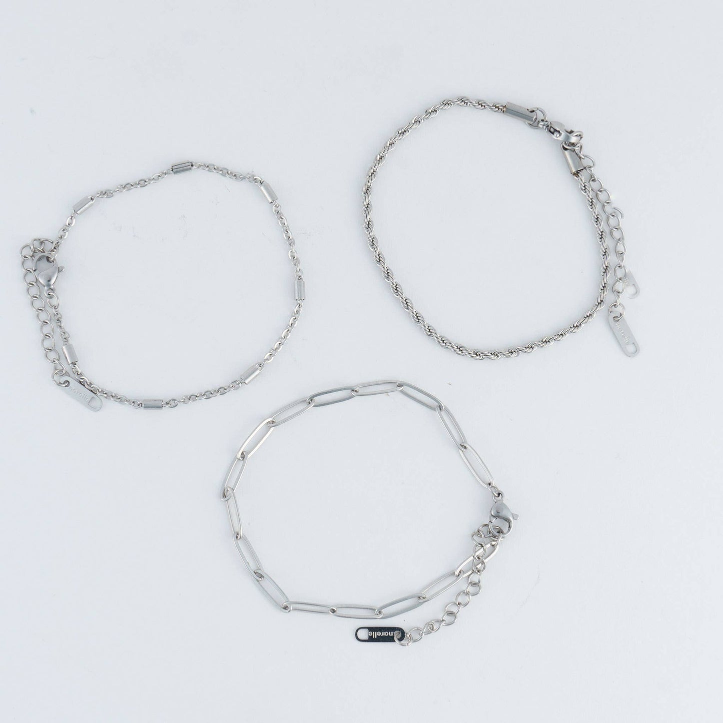 Narelle Waterproof Twisted Chain Trio Bracelet Set
