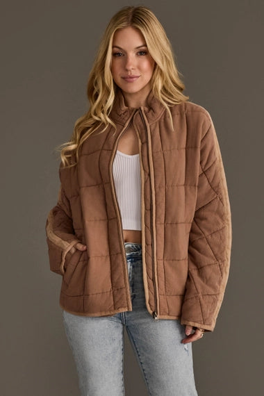 Brown Sugar Quilted Jacket