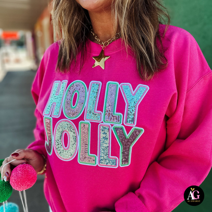 Sequin Holly Jolly Sweatshirt