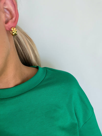 Small Gold Rolly Hoops By Chansutt Pearls