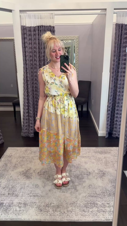 Honey Bloom Dress in Lemon Mix by Mystree
