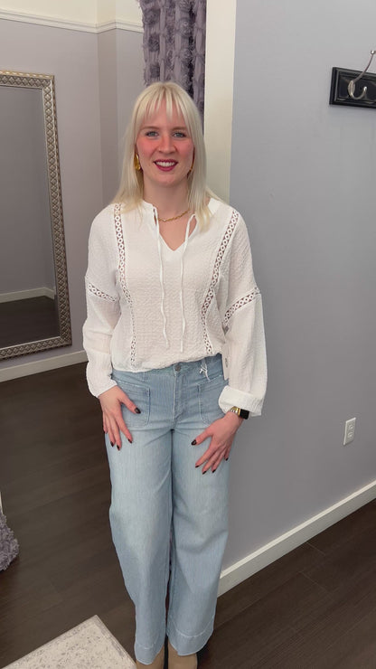 Sunday Sail Pinstripe Jeans by Vervet