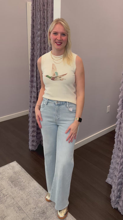 Fiona High Rise Jeans in Rain Drop by Dear John