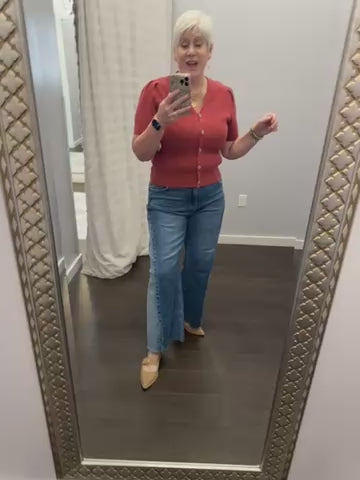 Offset Barrel Leg Jeans by Risen Jeans