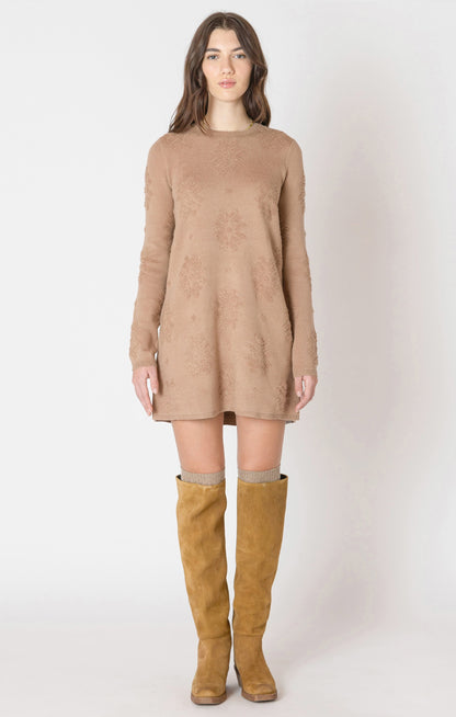 Caramel Cozy Sweater Dress by Dex