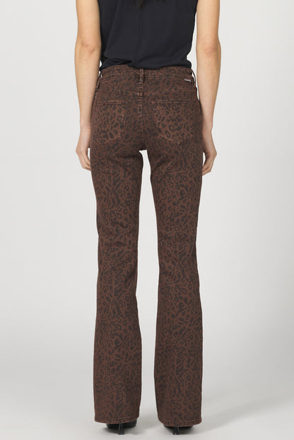 Jaxtyn Mid Rise Leopard Print Jeans by Dear John