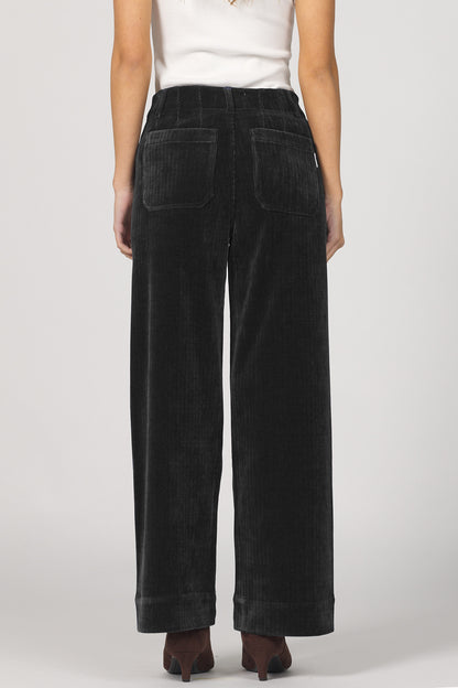 Audrey High Rise Corduroy Pants in Black by Dear John