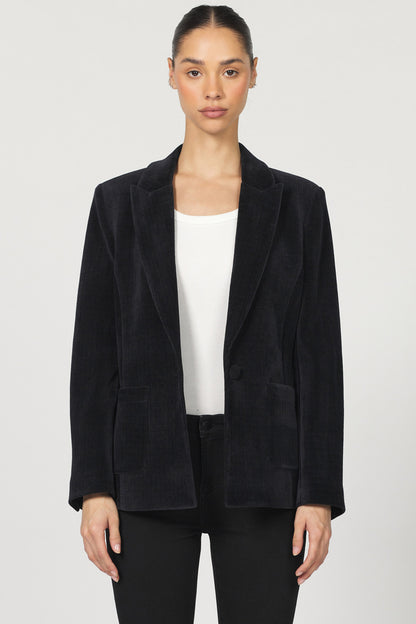 Elfie Corduroy Blazer in Black by Dear John