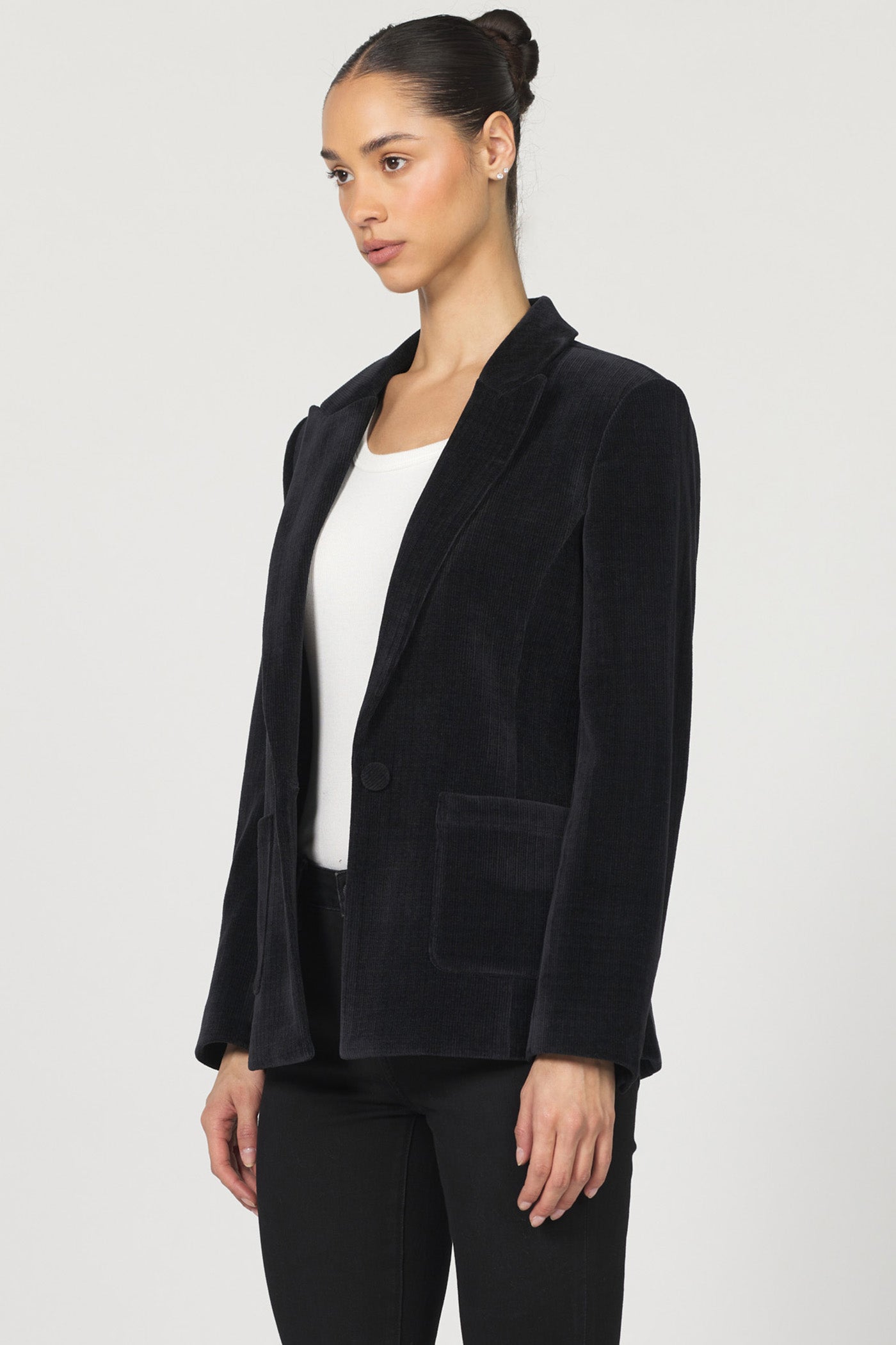 Elfie Corduroy Blazer in Black by Dear John