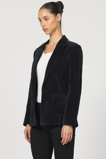 Elfie Corduroy Blazer in Black by Dear John
