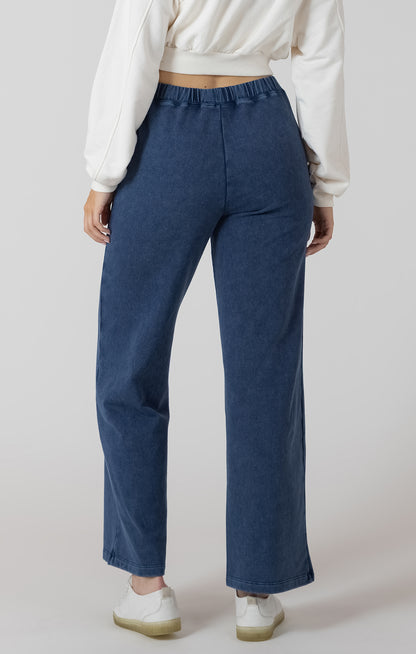 Comfy & Collected Knit Pants in Washed Indigo by Dex